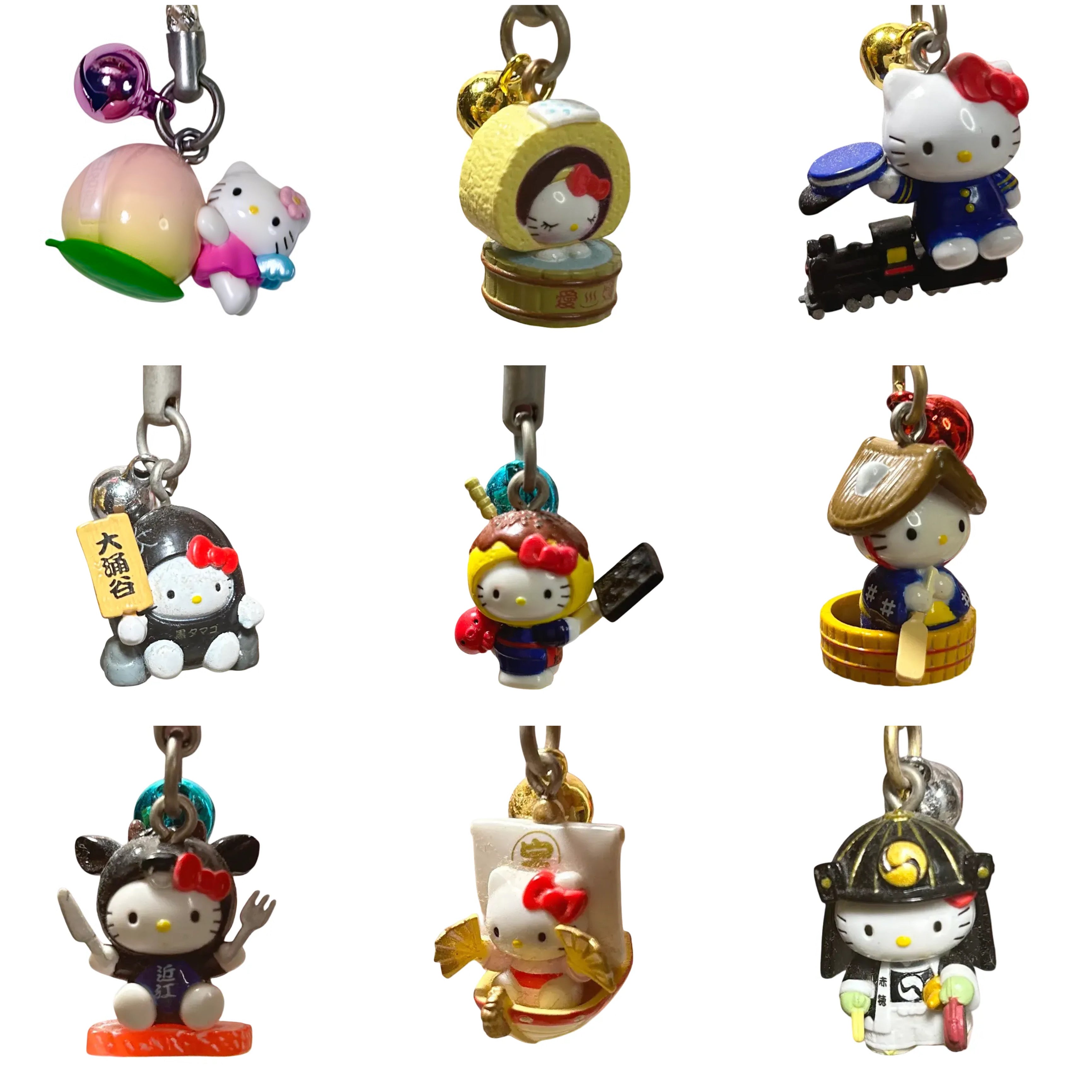 RARE Miscellaneous 1976 Hello Kitty Gotochi Phone Strap Charms
