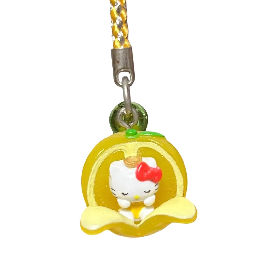 RARE Yellow 1976 Hello Kitty Gotochi Phone Strap Charms