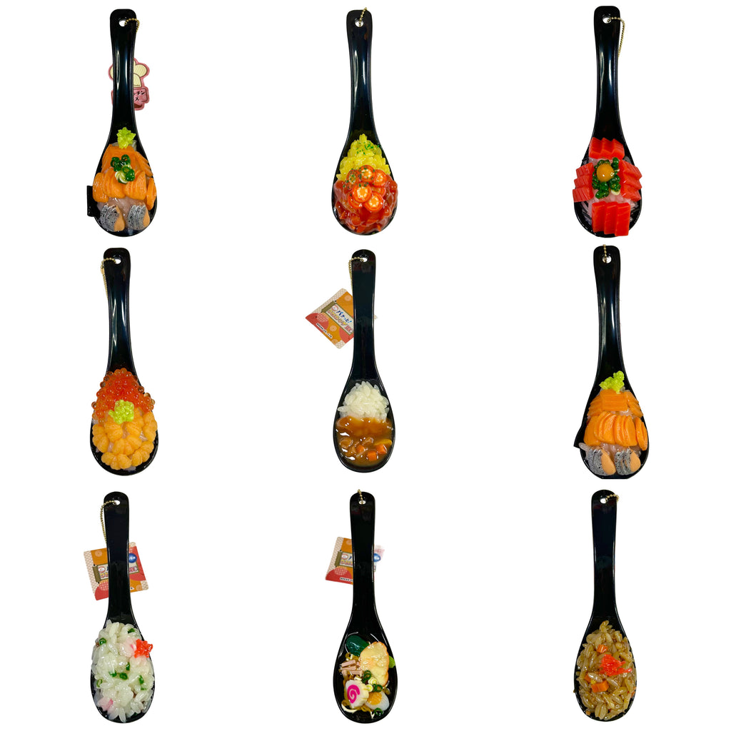 Realistic Spoon Food Gashapon Keychain