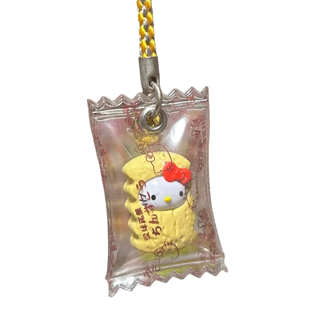 RARE Yellow 1976 Hello Kitty Gotochi Phone Strap Charms