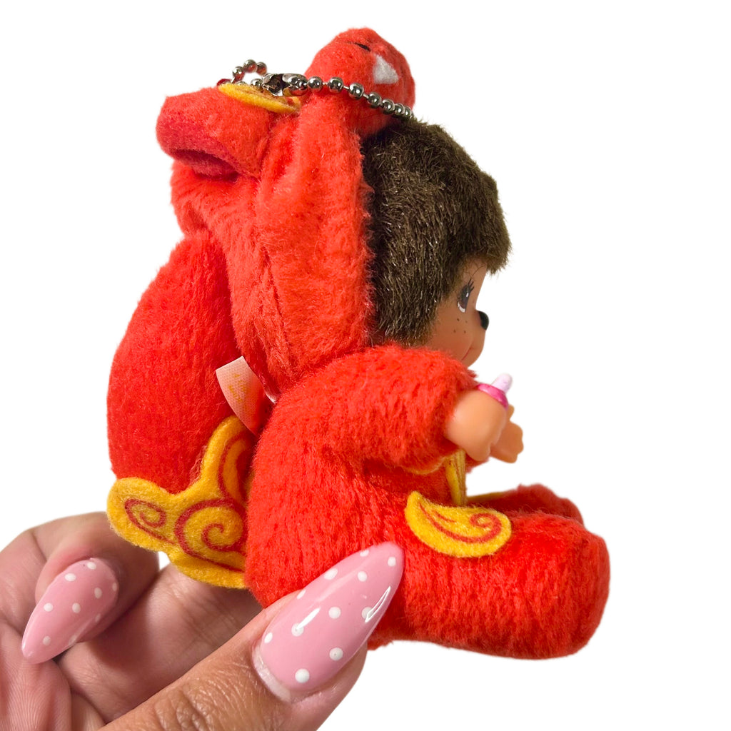 Okinawa Red Dragon Limited Shisa Monchhichi Keychain