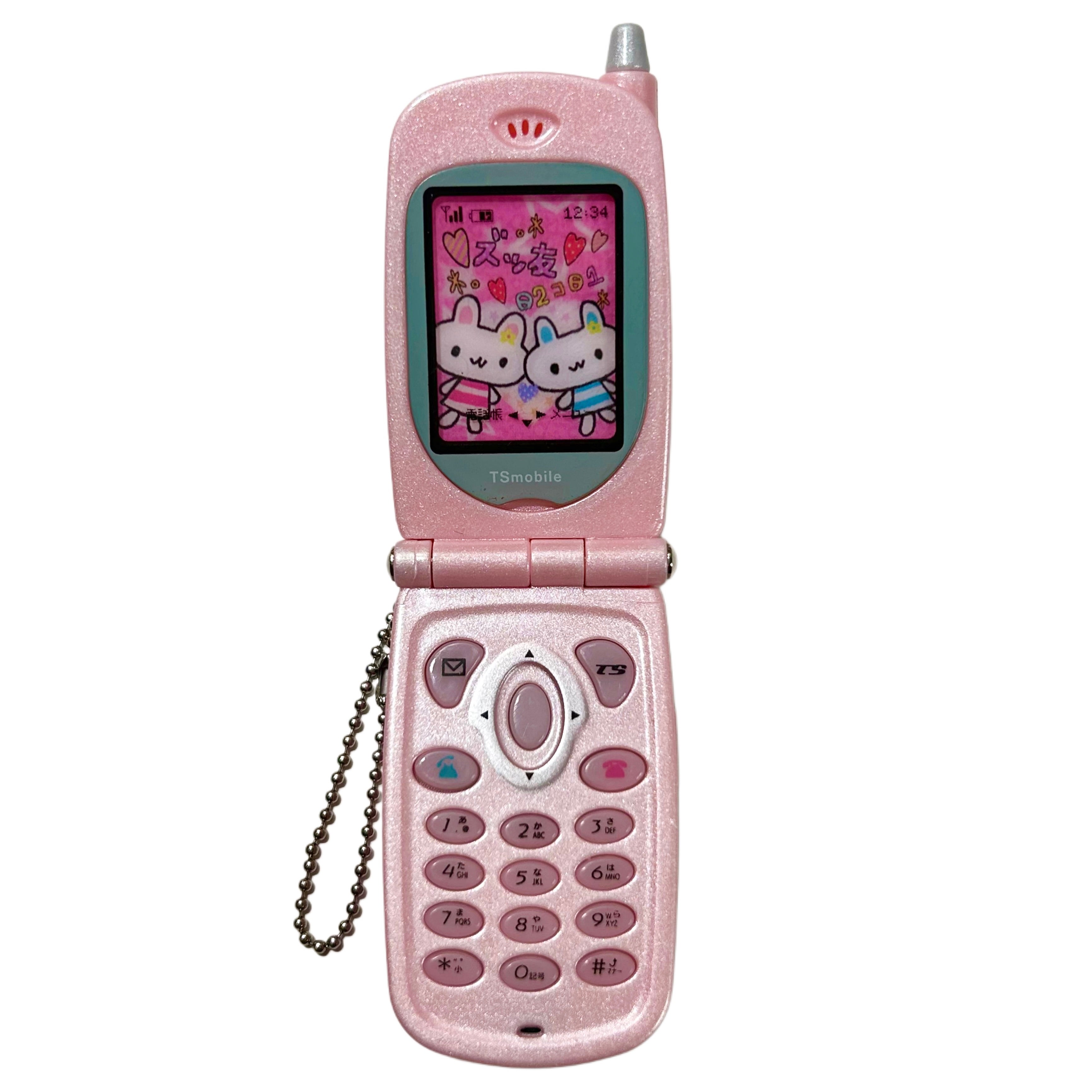 Audio Recording Flip Phone Gashapon Keychain