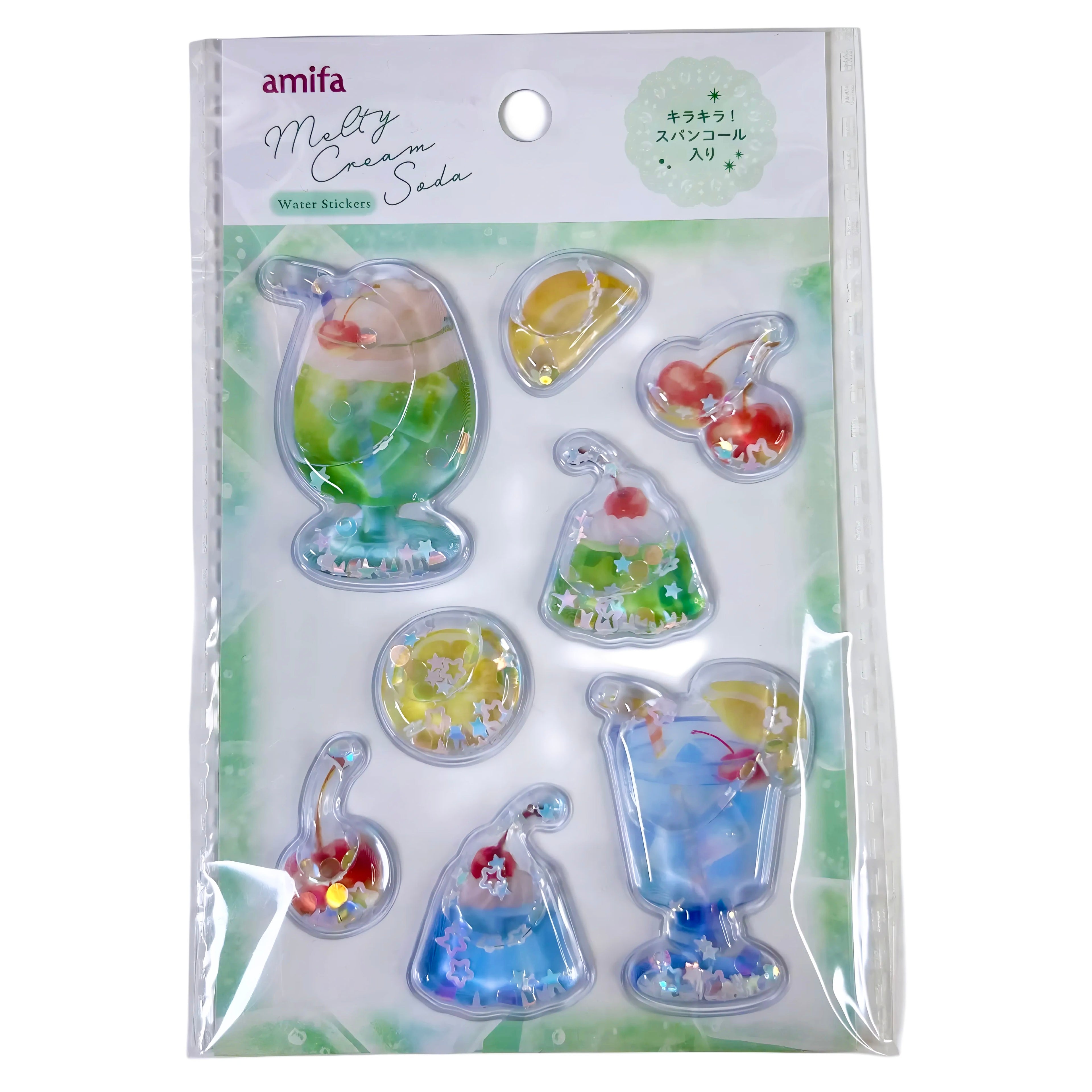 Amifa Melty Cream Soda Water Sticker Sheet