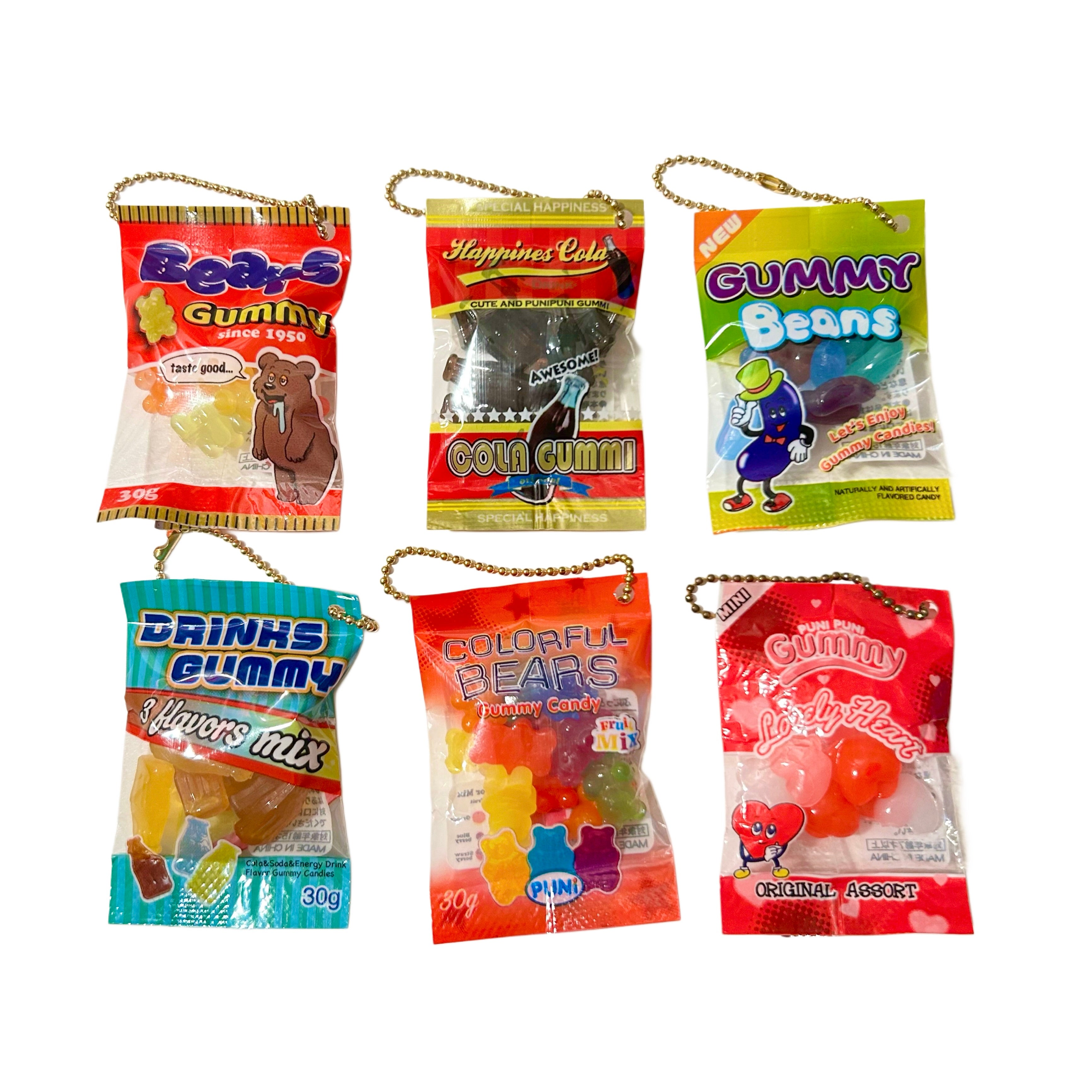Punipuni Gummy Gashapon Keychains