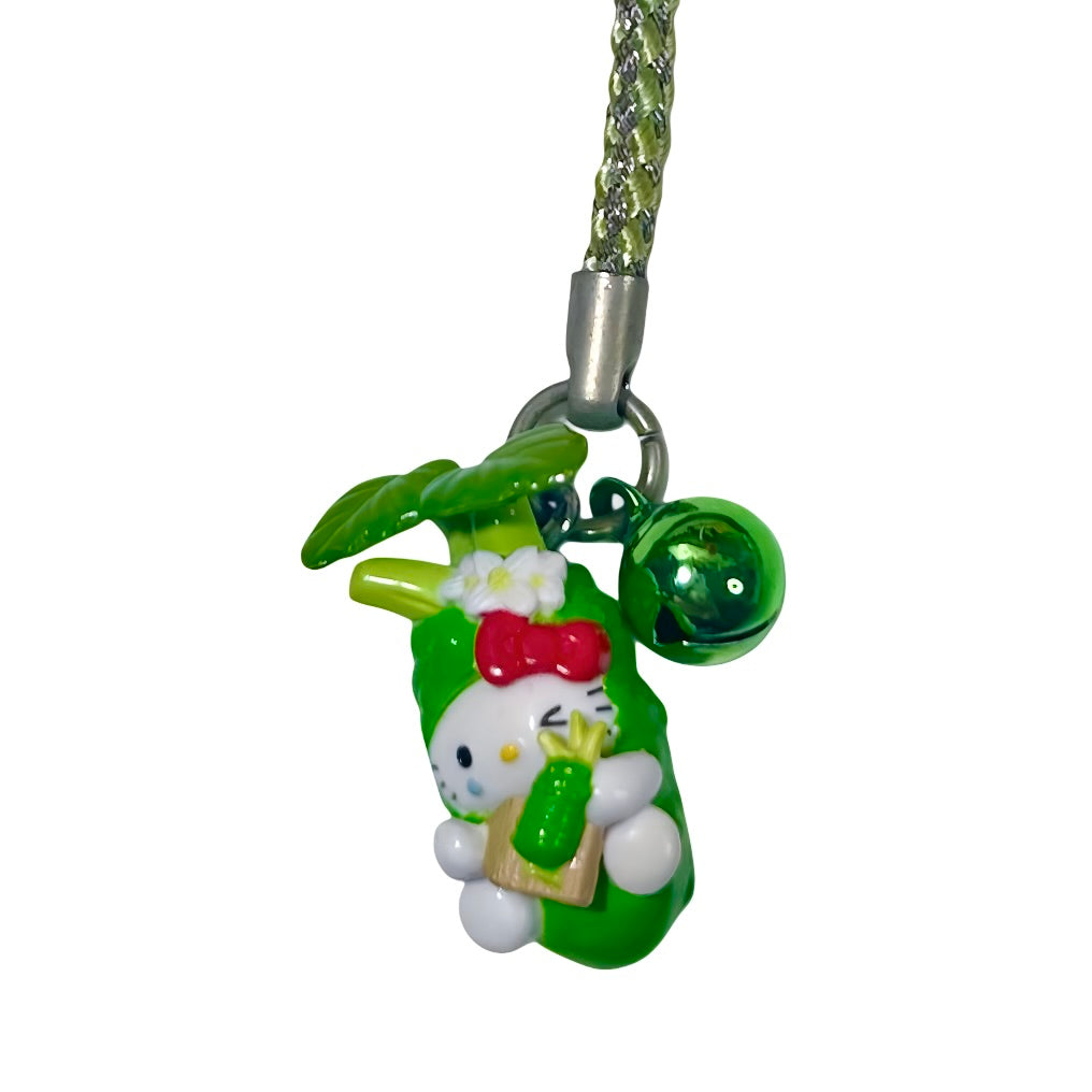 RARE Green 1976 Hello Kitty Gotochi Phone Strap Charms