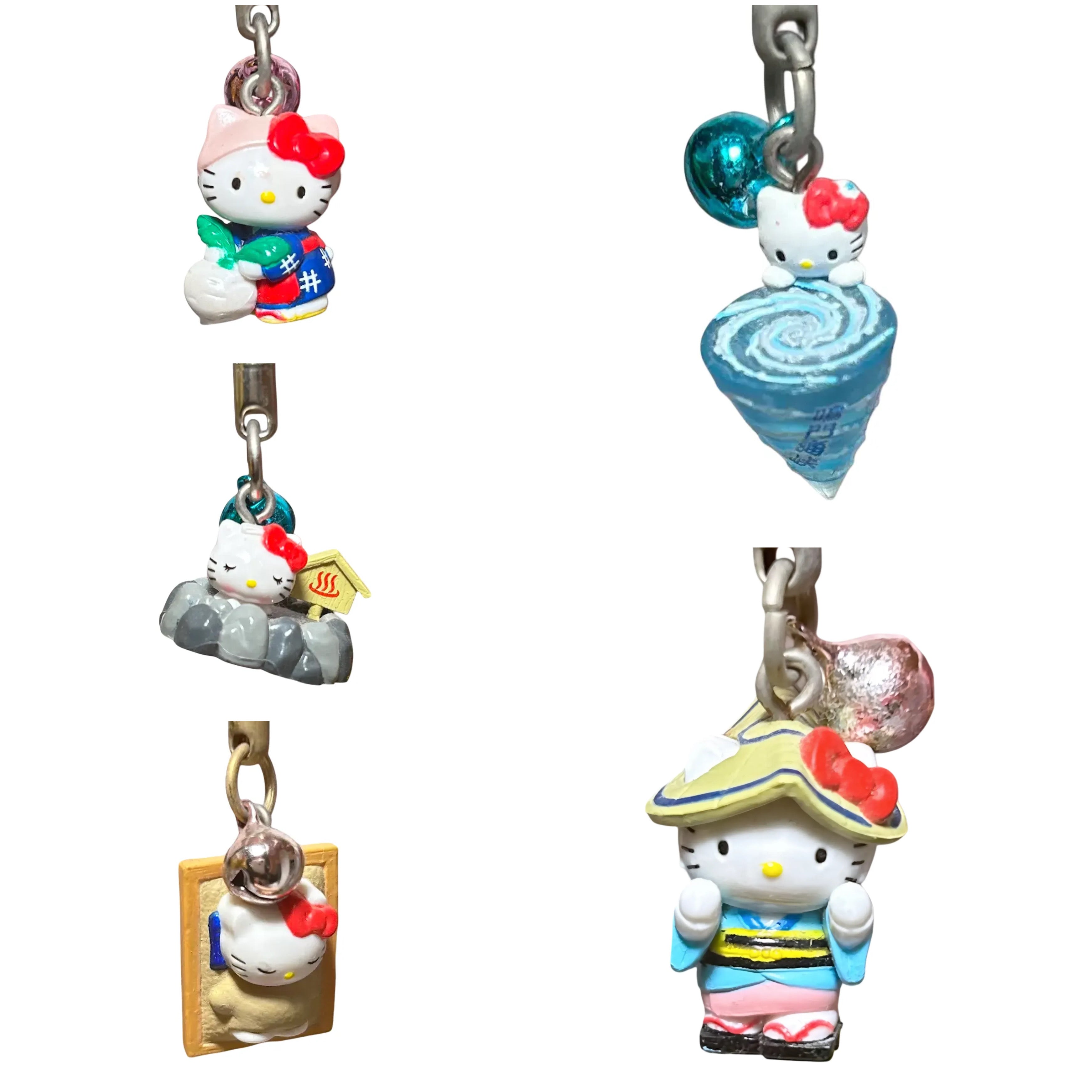 RARE Blue 1976 Hello Kitty Gotochi Phone Strap Charms