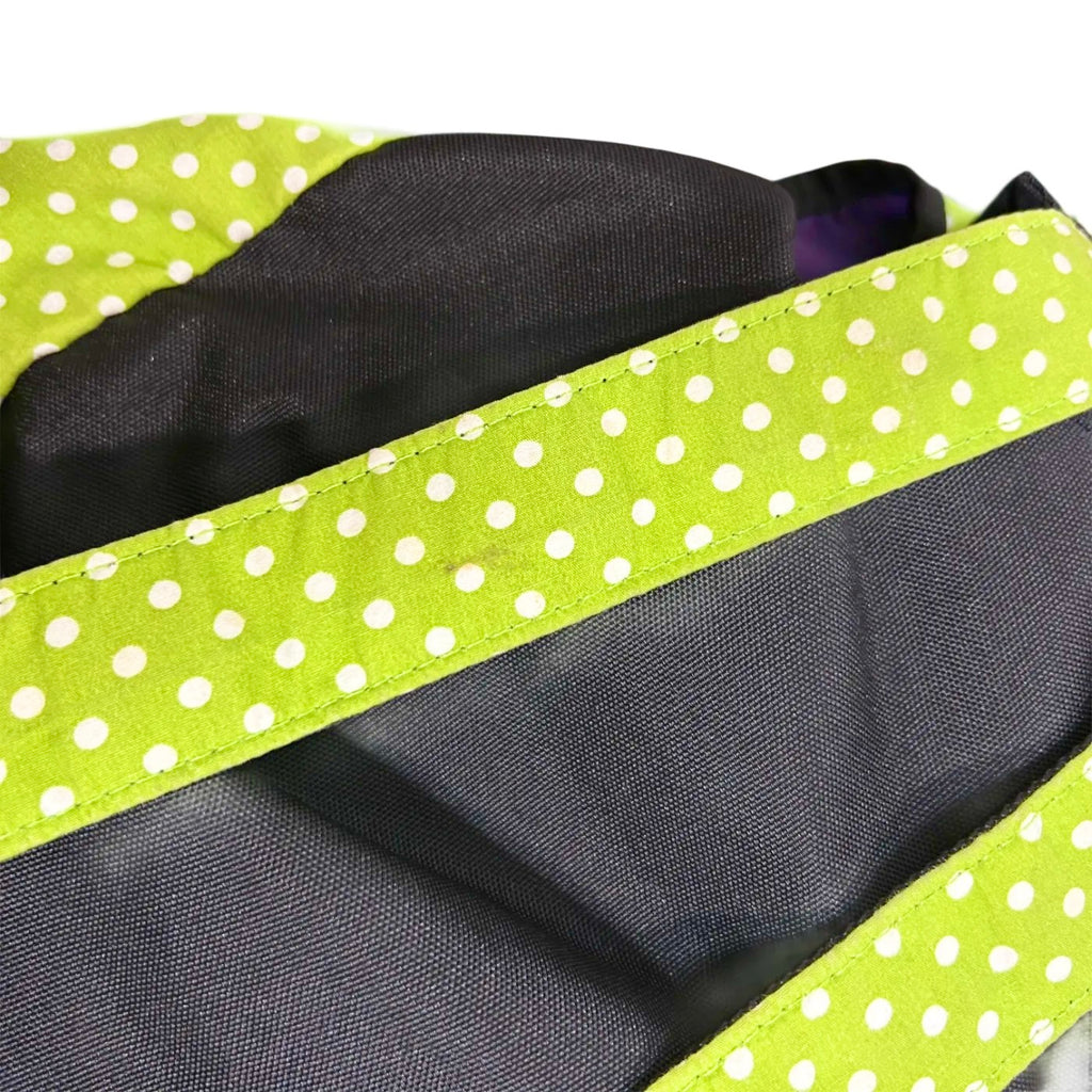 RARE Heisei Retro OliveDesOliveSac Green Polka Dot Backpack