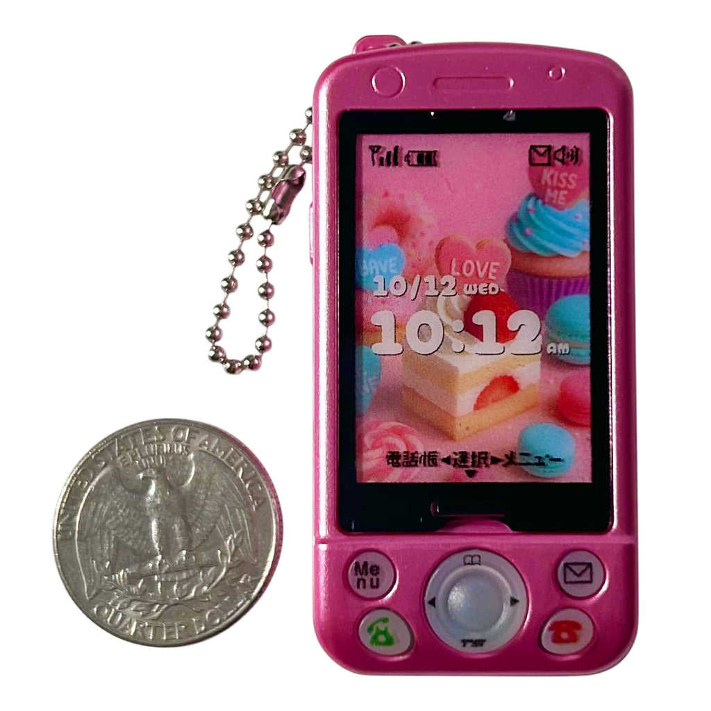 Audio Recording Cellular Phone Gashapon Keychain