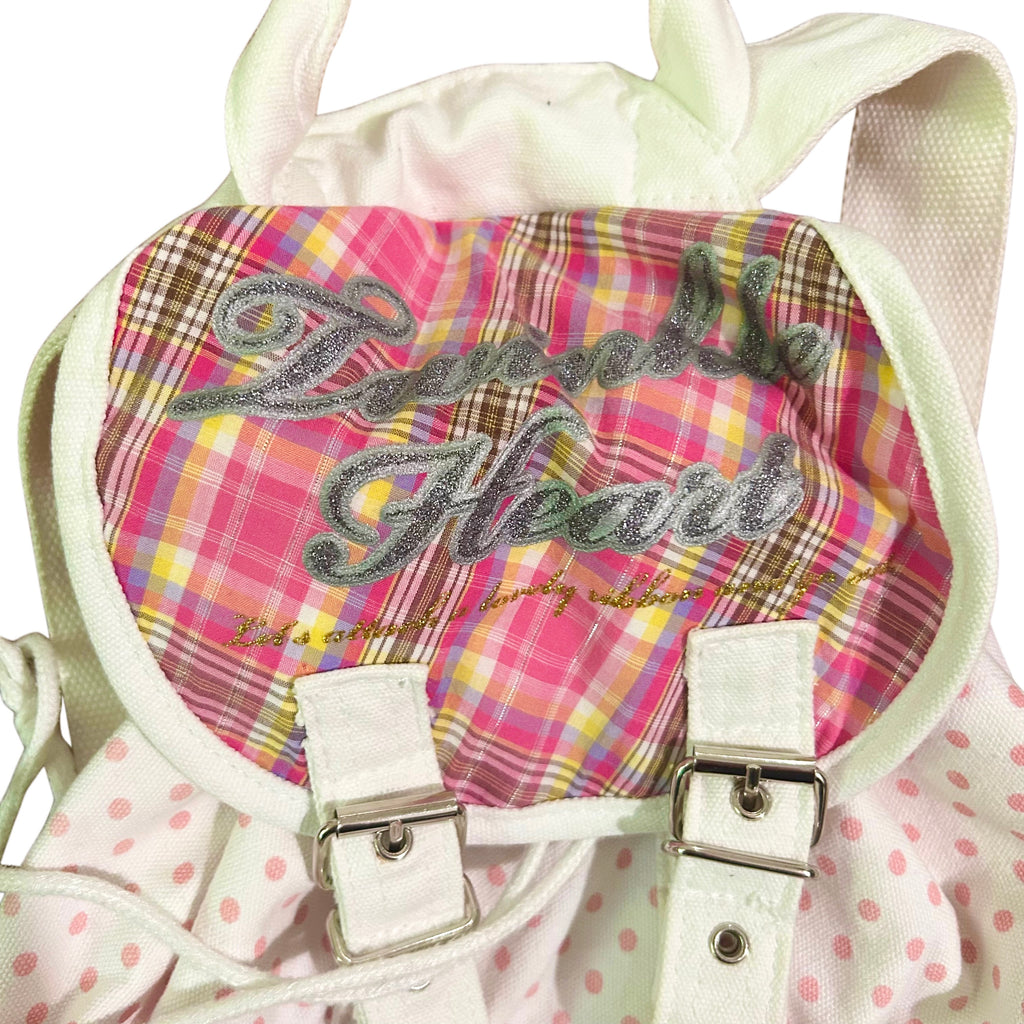 EXTREMELY RARE Heisei Retro Pink/White Polka Dot Backpack