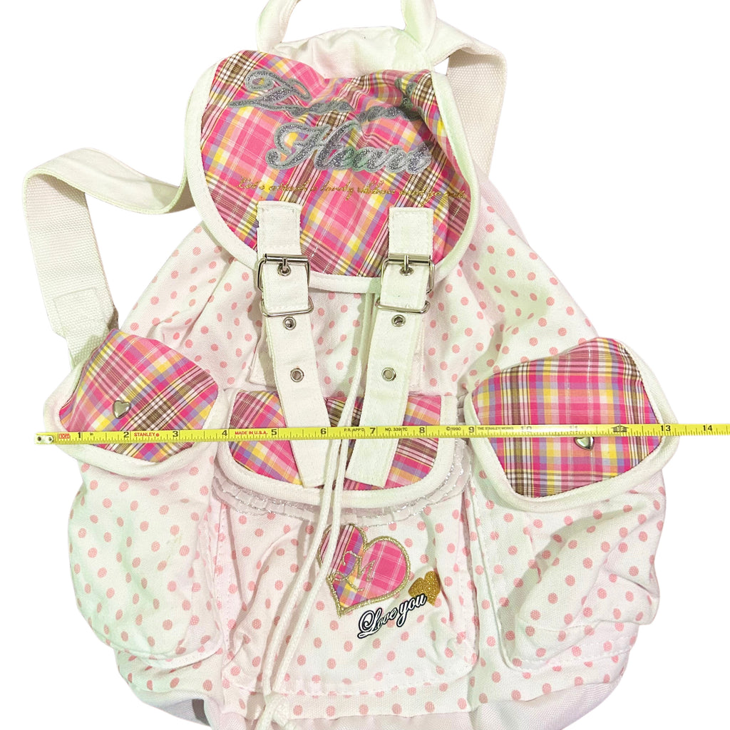 EXTREMELY RARE Heisei Retro Pink/White Polka Dot Backpack