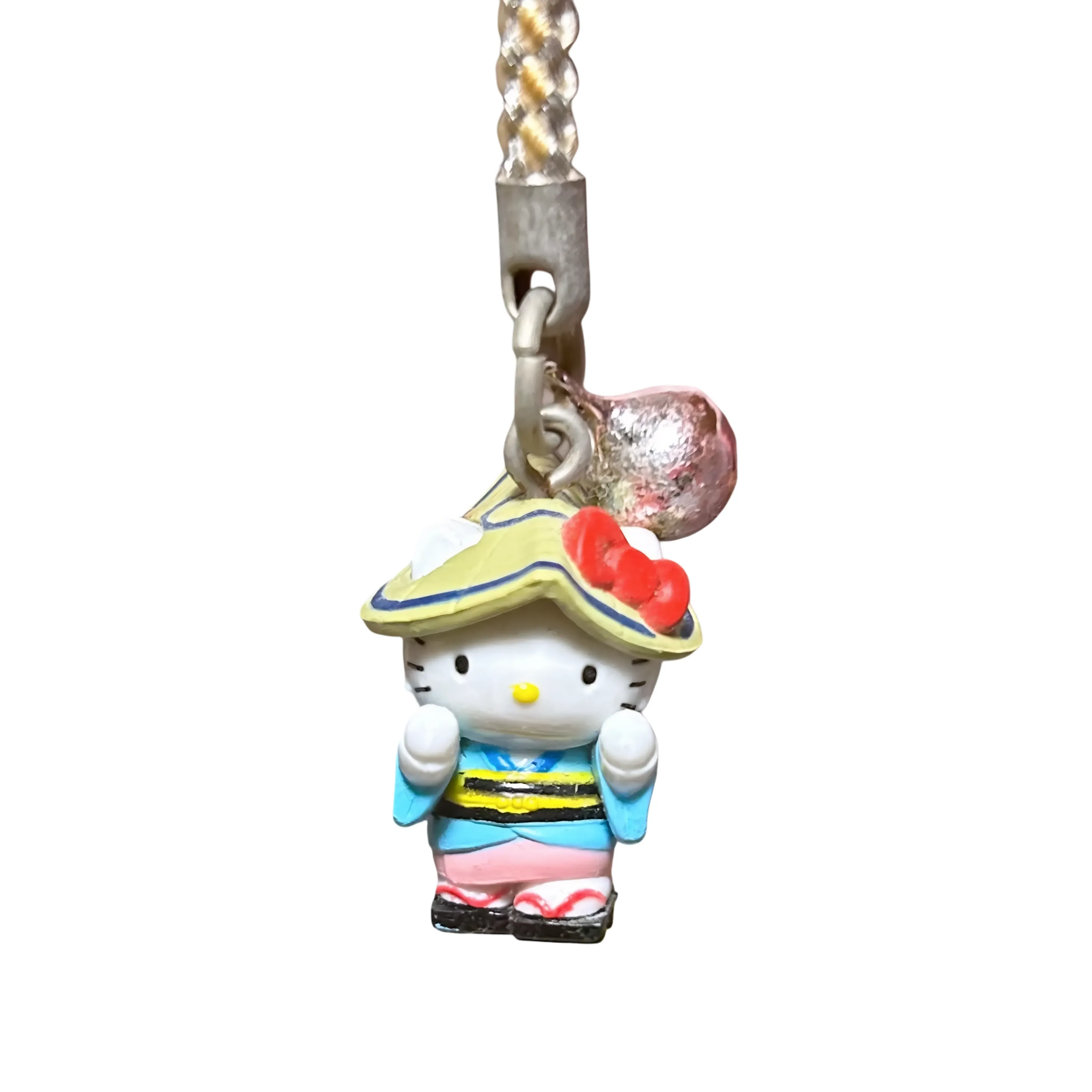 RARE Blue 1976 Hello Kitty Gotochi Phone Strap Charms