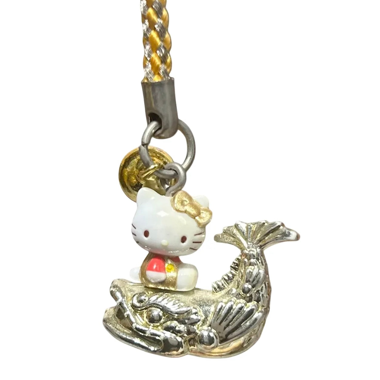 RARE Yellow 1976 Hello Kitty Gotochi Phone Strap Charms