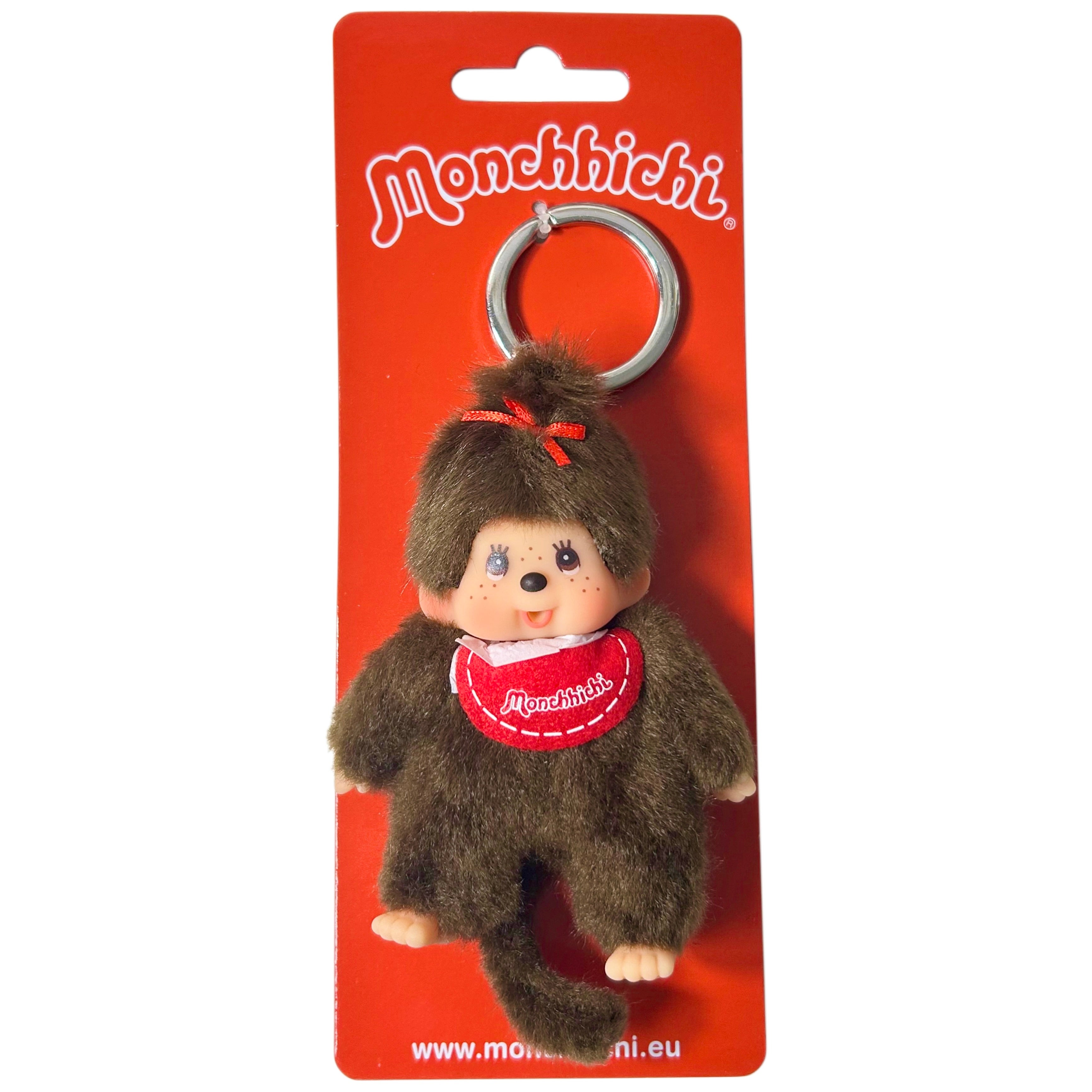 Monchhichi Classic 4” Red Girl Keychain
