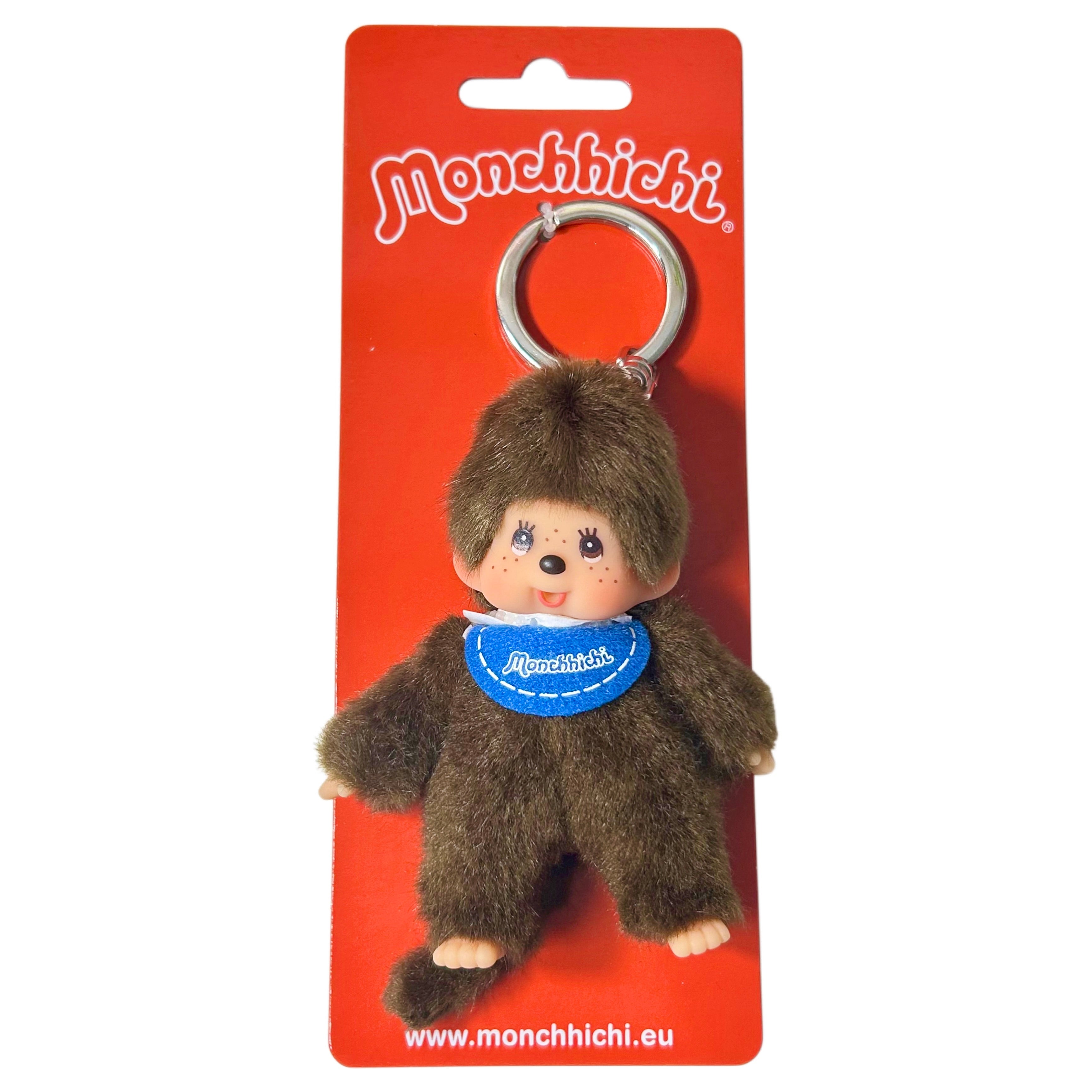 Monchhichi Classic 4” Blue Boy Keychain
