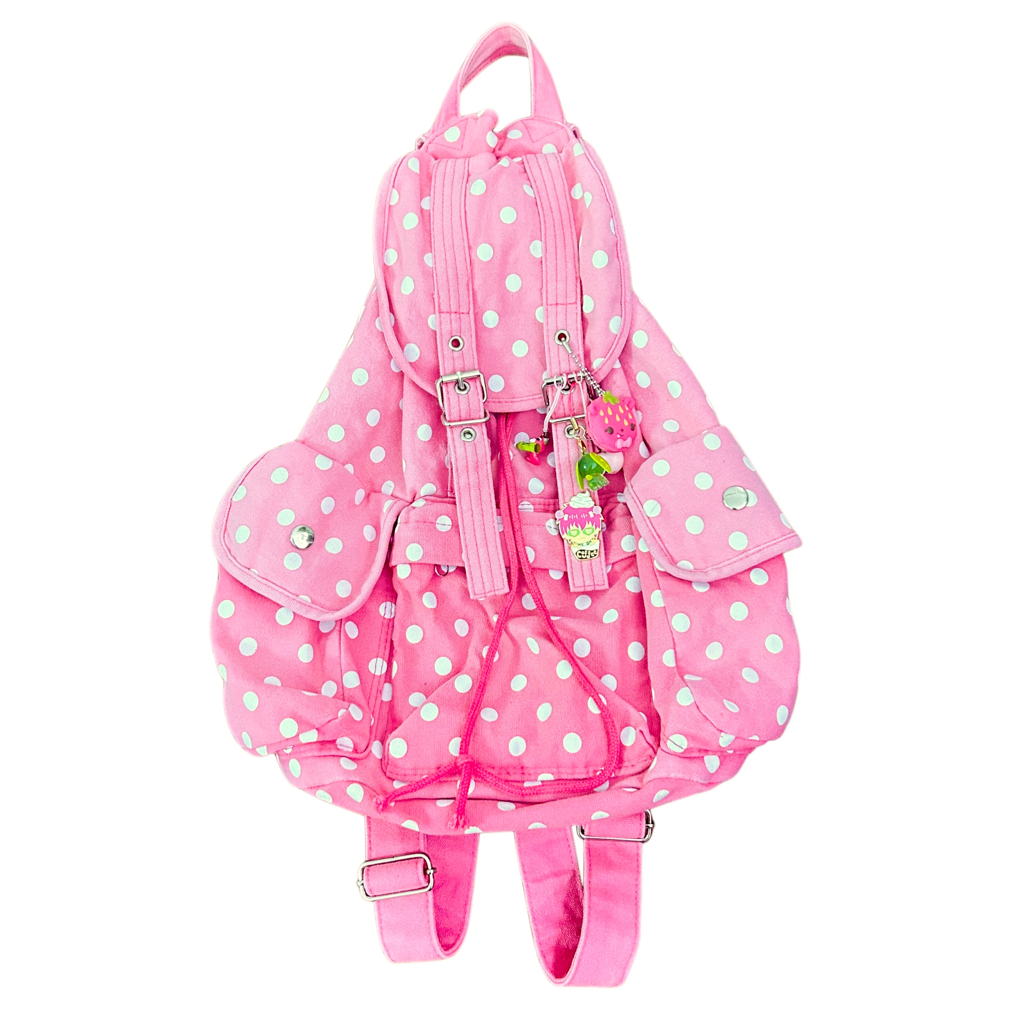 EXTREMELY RARE Heisei Retro Pink Polka Dot Backpack