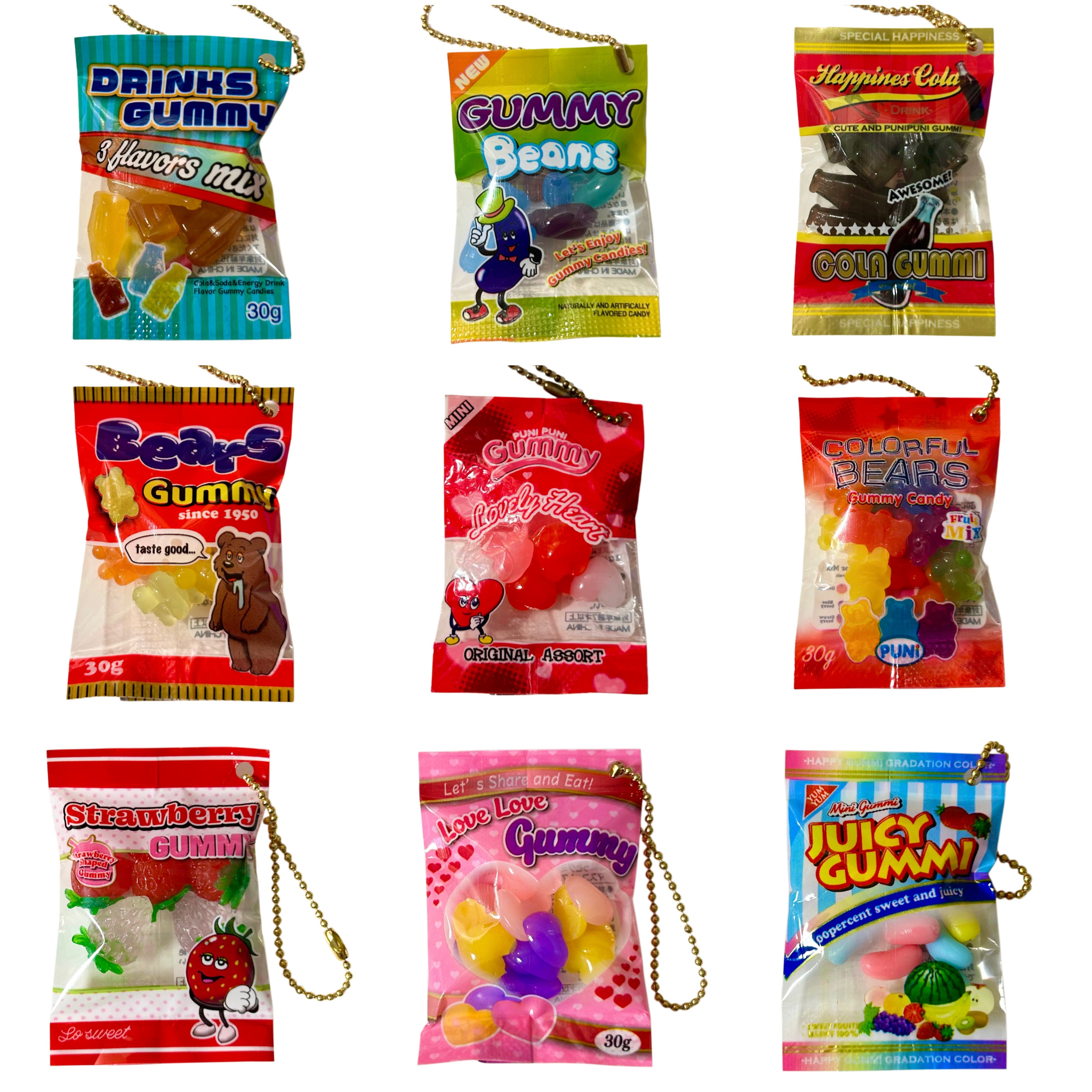 Punipuni Gummy Gashapon Keychains