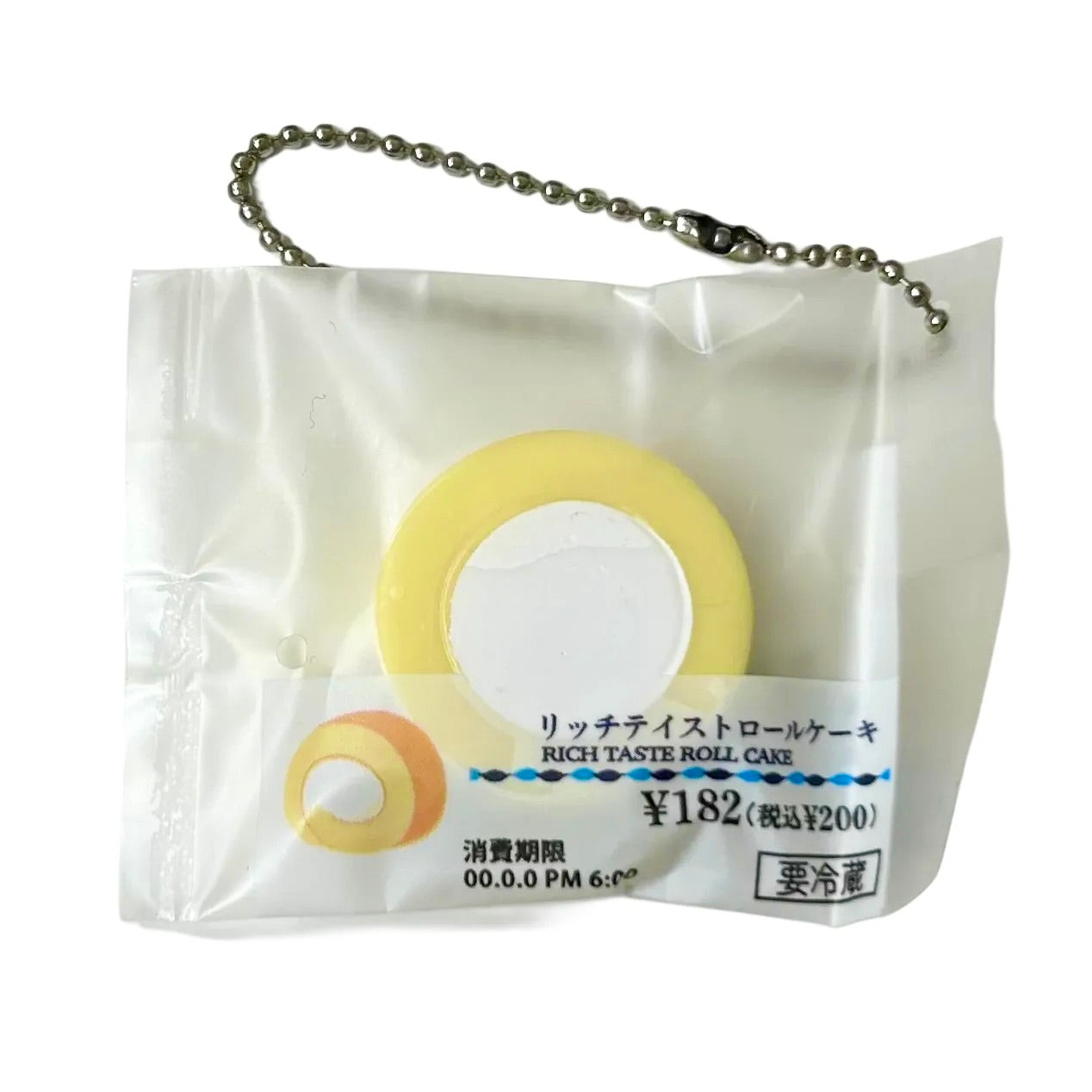 Roll cake Squishy Silicone Gashapon Keychain