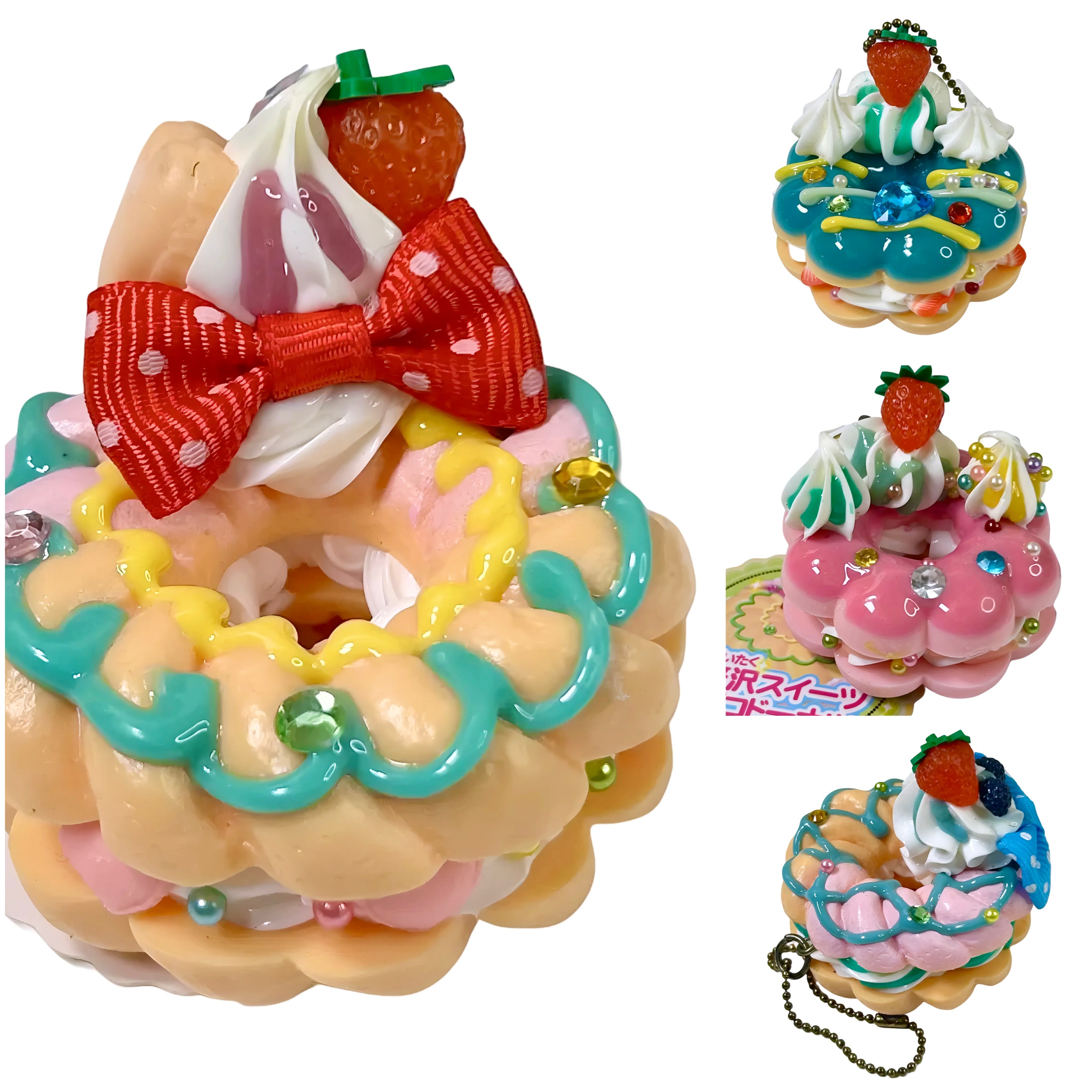 Creme Filled Donut Luxurious Decoden Sweets Gashapon Keychain