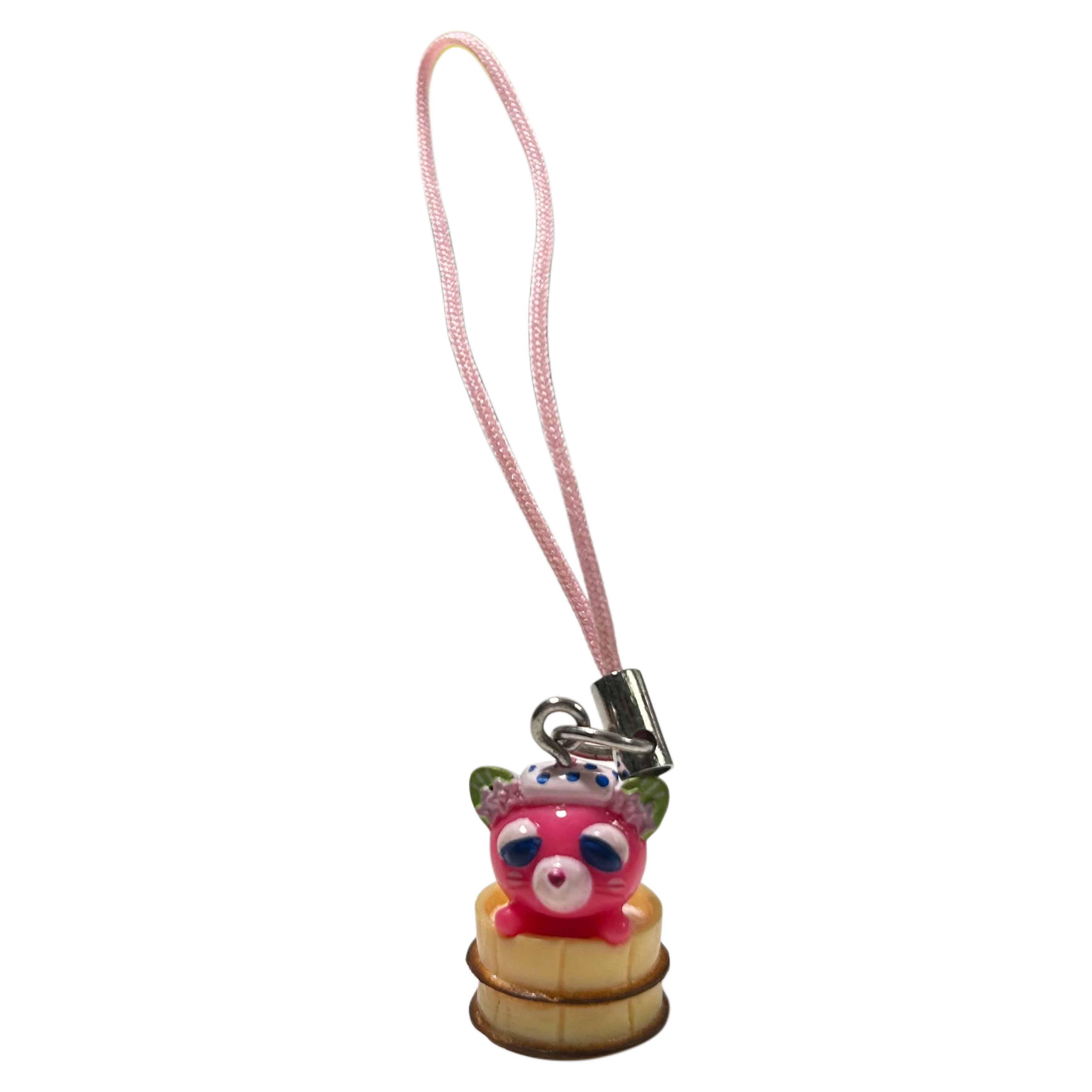 Ocha-Neko ItoEn Sakura Bathtub Phone Strap