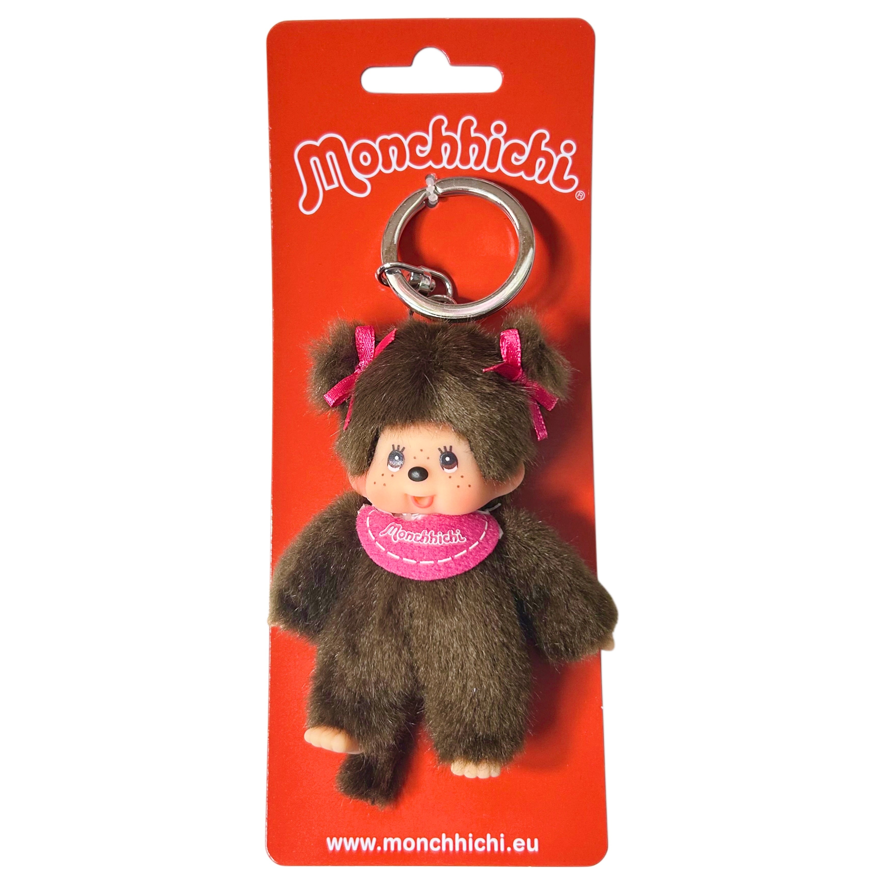 Monchhichi Classic 4” Pink Girl Keychain