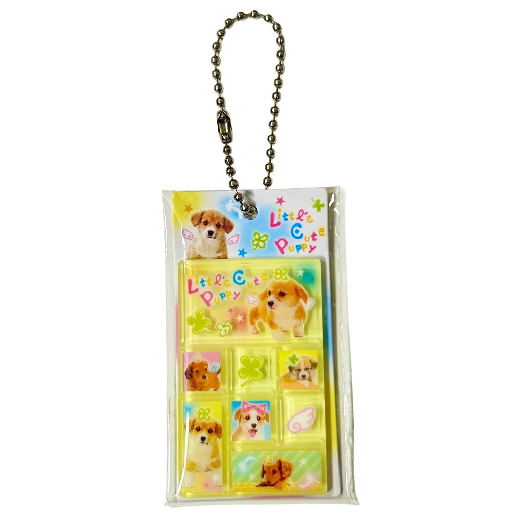 Heisei Retro Square Sticker Immitation Gashapon Keychain
