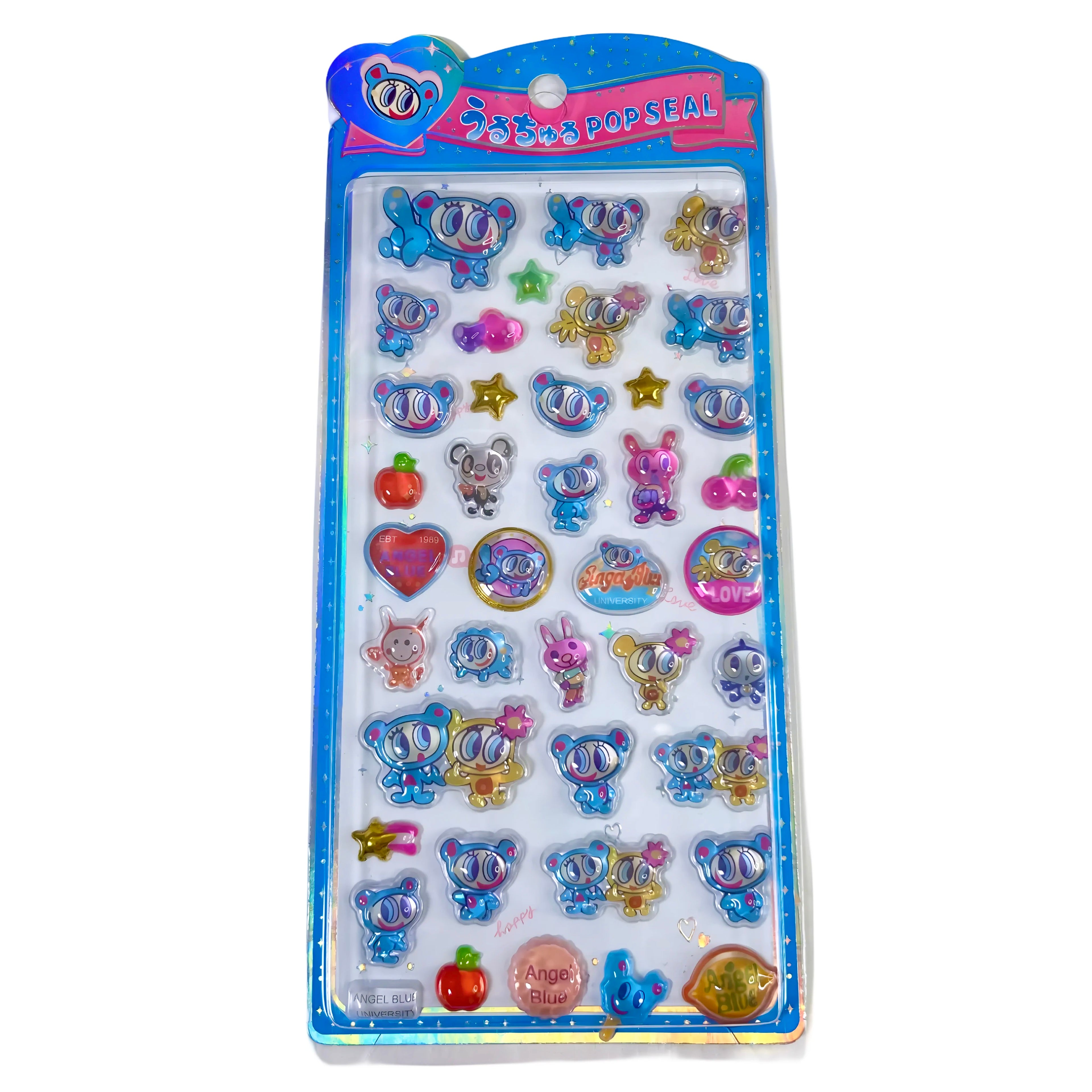 Angel Blue Pop Seal Sticker Sheet