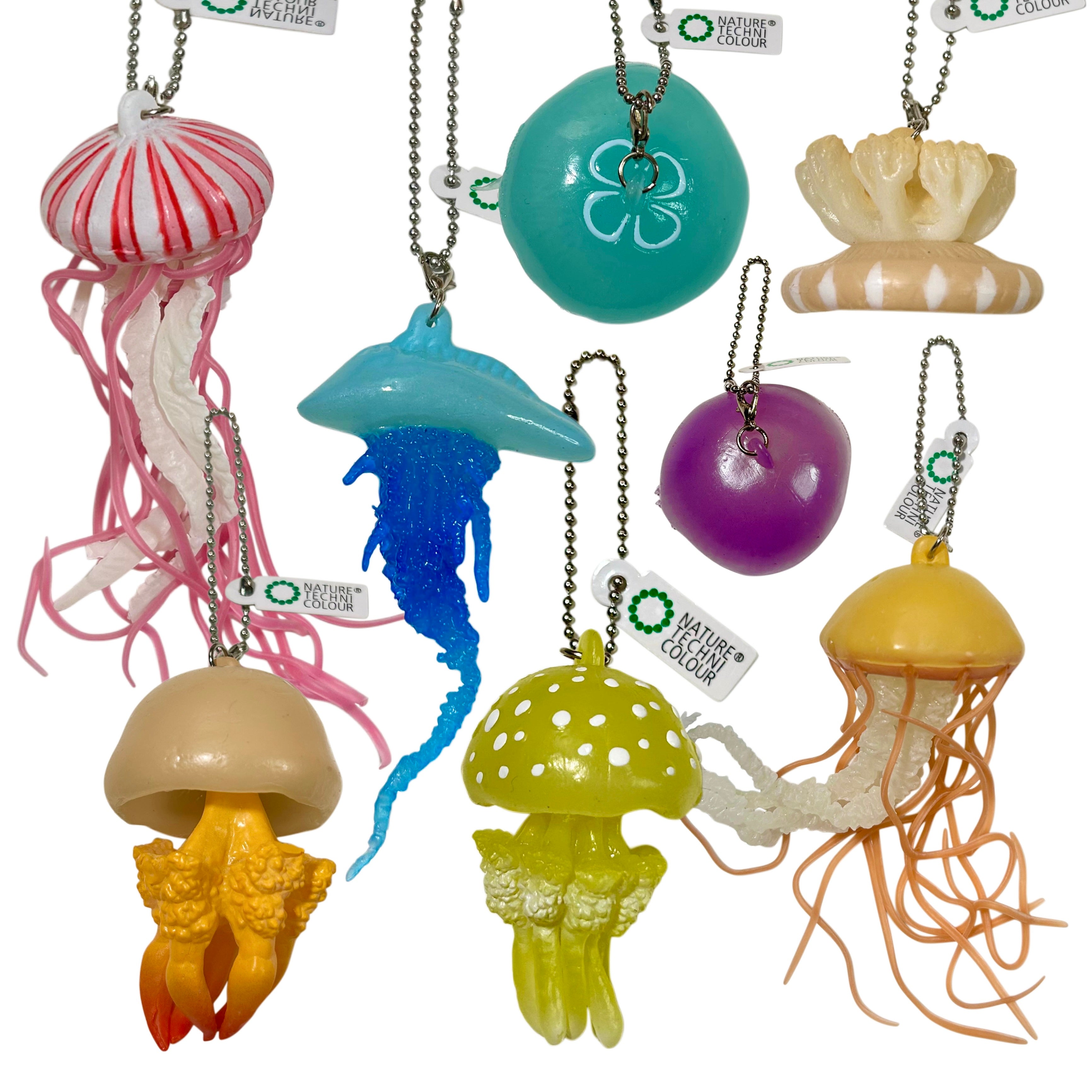 RARE Nature Techni Colour Jellyfish Gashapon Keychain