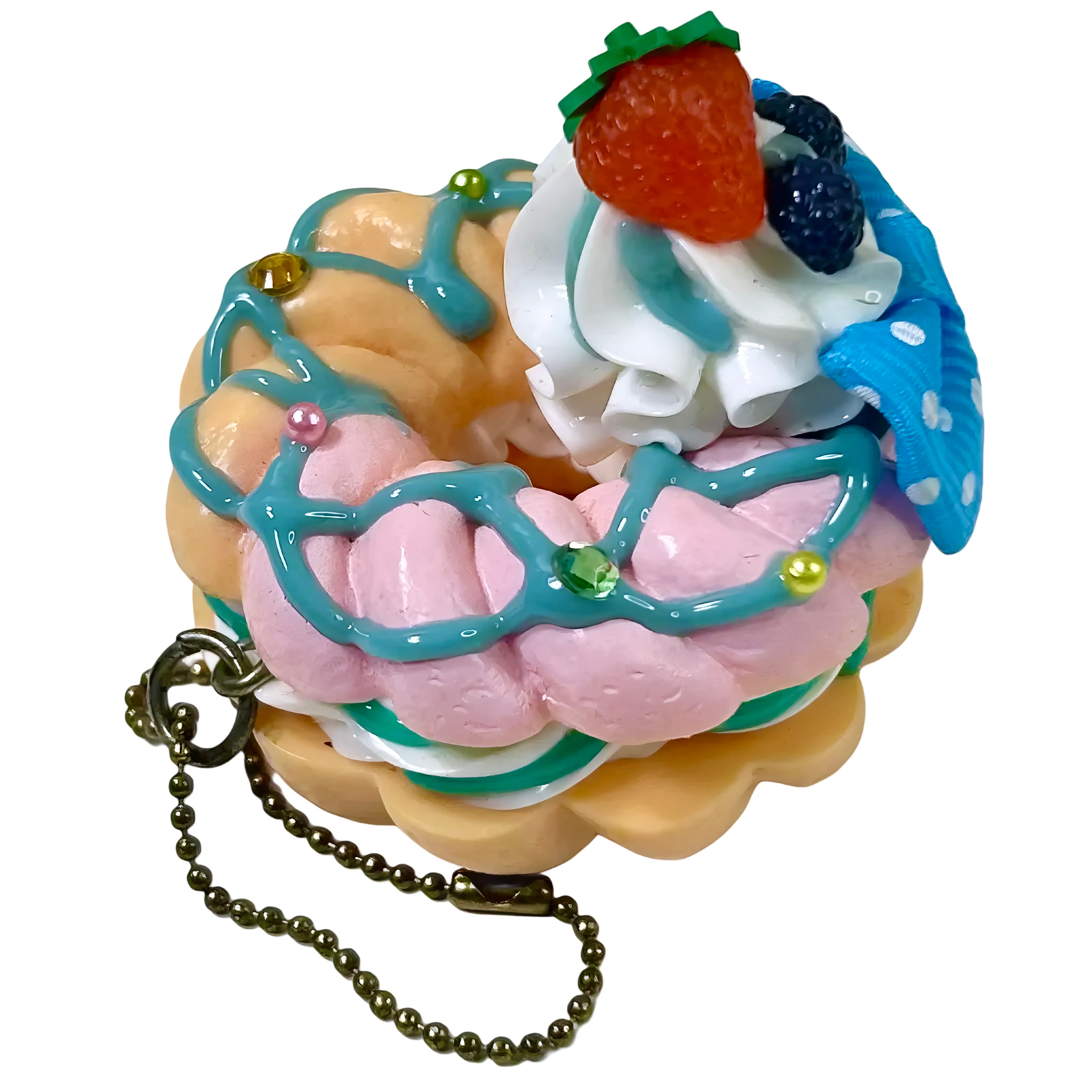 Creme Filled Donut Luxurious Decoden Sweets Gashapon Keychain