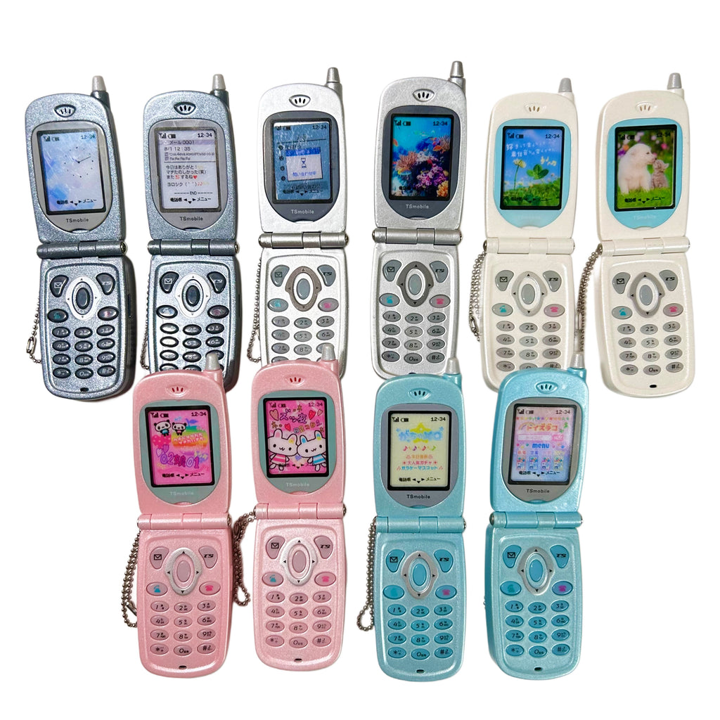Audio Recording Flip Phone Gashapon Keychain